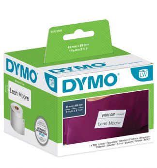 ROTOLO 300 ETICHETTE BADGE RIMOV. 41X89MM X DYMO LW 113560