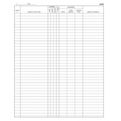 REGISTRO ARRIVI PARTENZE 31x24.5cm 46pag E2839 EDIPRO