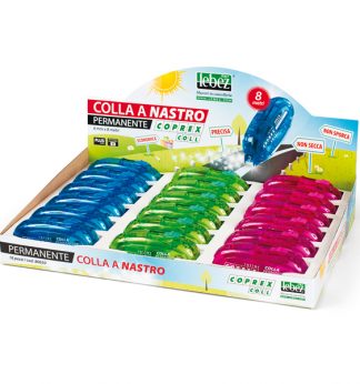 Display 18pz Colla a nastro permanente 6mmx8mt Coprex
