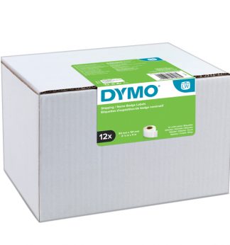 Value pack 12 rotoli etichette Spediz/Badge 54x101mm bianco (220etic/rt) Dymo LW