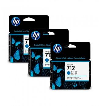 Confezione da 3 cartucce HP di inchiostro ciano DesignJet HP 712 da 29 ml