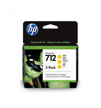 Confezione da 3 cartucce di inchiostro HP giallo DesignJet HP 712 da 29 ml
