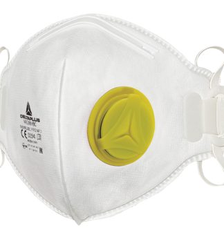 Scatola 10 MASCHERINE FILTRANTI FFP2 con valvola - pieghevole vert.