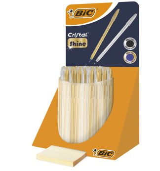 Expo sfera CristalShine oro/argento - 40 pezzi - ink nero/bu - Bic