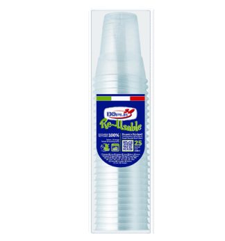 25 BICCHIERI 250ml DIAMANT PS reuse DOPLA