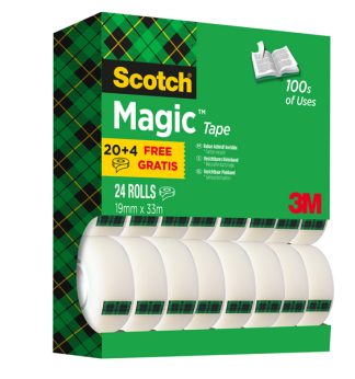 Promo pack 20+4 nastro adesivo Scotch Magic™ 810 19mmx33mt