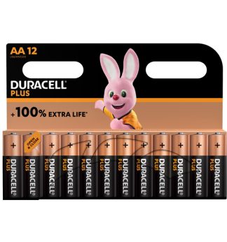 Blister 12 pile Duracell Plus 100 - AA Stilo