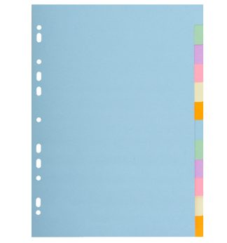 SEPARATORE Pastel A4 12 tasti in CARTONCINO 170gr 1612E Forever Exacompta