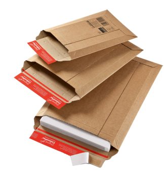 Busta a sacco in cartone 250x340x50mm con chiusura autoadesiva