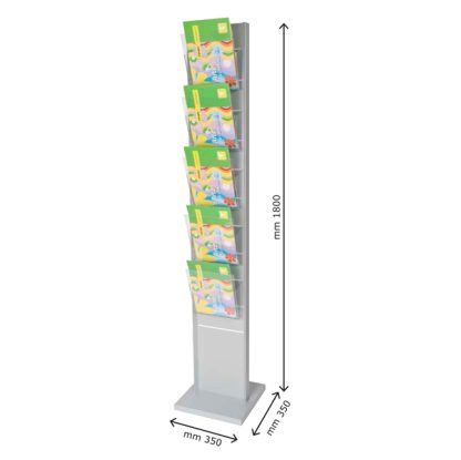 Portadepliant da terra con 5 Tasche A4 H180cm - Torretta monofacciale