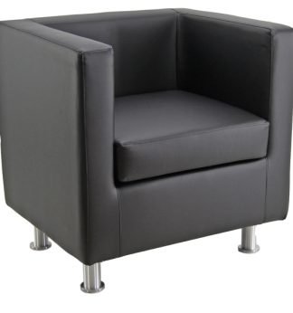 Poltrona in similpelle Pragma PR1 nero