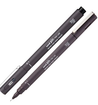 Pin fineliner grigio scuro punta 0.1mm Uni Mitsubishi