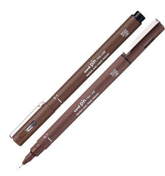 Pin fineliner seppia punta 0.1mm Uni Mitsubishi
