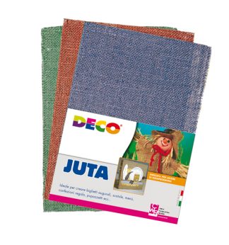 Conf. 10 pz juta naturale 20x30cm colori assortiti DECO