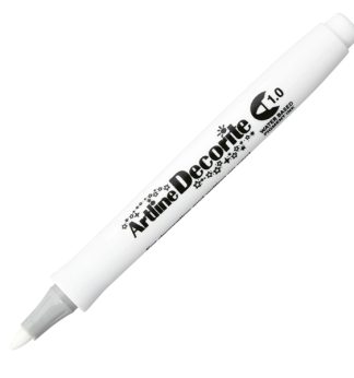 Marcatore Decorite punta tonda 1.0mm bianco Artline