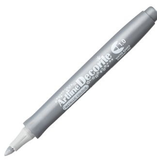 Marcatore Decorite punta tonda 1.0mm argento Artline
