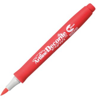 Marcatore Decorite punta pennello rosso Artline