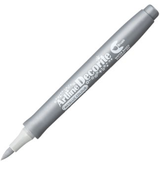 Marcatore Decorite punta pennello argento Artline