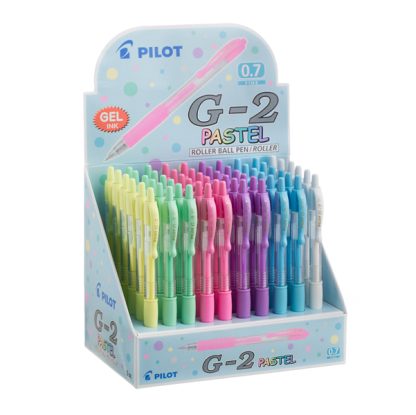 Display 60pz roller gel scatto G-2 0,7mm colori assortiti pastel Pilot