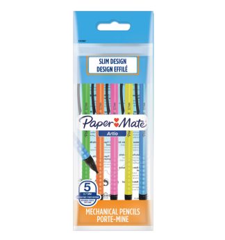 Busta 5 portamine usa e getta Artio 0.7mm HB Papermate