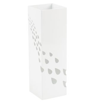 Portaombrelli in metallo verniciato fantasia gocce bianco