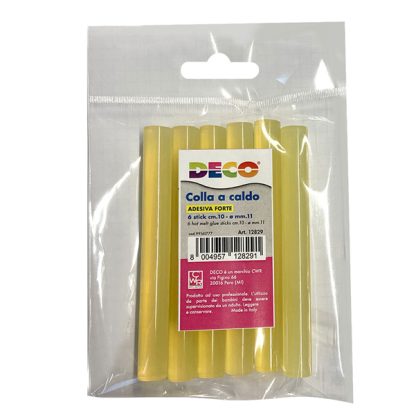 6 stick colla adesivo forte D.11mm x 10cm DECO