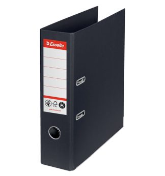 Registratore a leva Dorso 75mm nero CO2 neutral Esselte