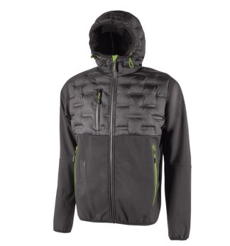 Giacca ibrida idrorepellente Spock taglia L grigio verde U-Power