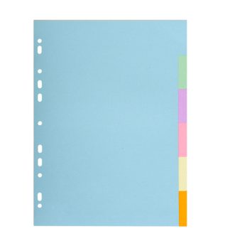 SEPARATORE Pastel A4 6 tasti in CARTONCINO 170gr 1606E Forever Exacompta