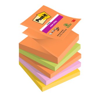 Cf. 5pz blocco 90foglietti Post-it Super Sticky Z-Notes 76x76mm R330-5SS-BOOS