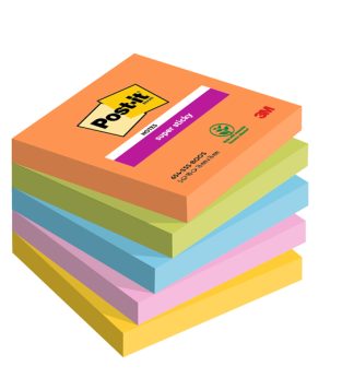 Cf.5pz blocco 90fg. Post-it Super Sticky 76x76mm 654-5SS-BOOS Boost