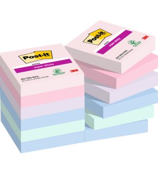 Cf. 12pz blocco 90fg. Post-it Super Sticky 47,6x47,6mm 622-12SS-SOUL Soulful