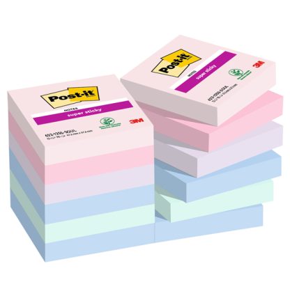 Cf. 12pz blocco 90fg. Post-it Super Sticky 47,6x47,6mm 622-12SS-SOUL Soulful