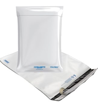 100 Buste con soffietto in polietilene Polyself per corrieri 32x48x10cm A3