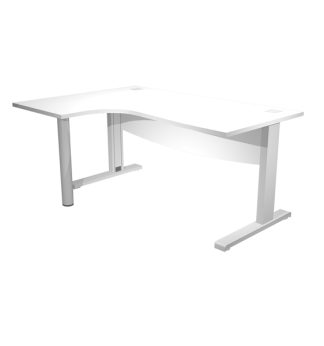 Scrivania Compact SX fianco met. + supp.met. mod. panel L180cm Bianco Agora' D.