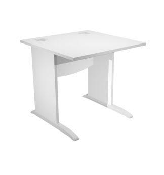 Scrivania operativa fianchi a L melaminico 80x80cm h73cm bianco Agora' Basic