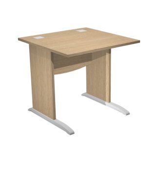 Scrivania operativa fianchi a L melaminico 80x80cm h73cm rovere Agora' Basic