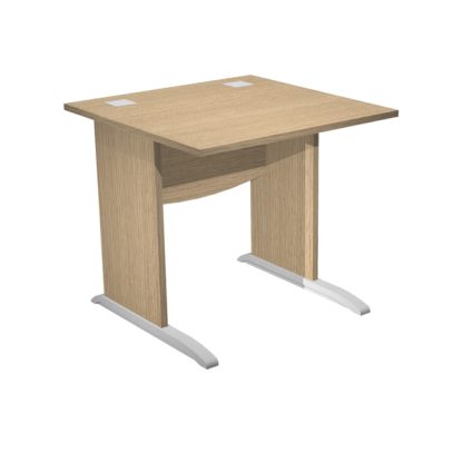 Scrivania operativa fianchi a L melaminico 80x80cm h73cm rovere Agora' Basic