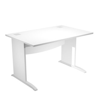 Scrivania operativa fianchi a L melaminico 120x80cm h73cm bianco Agora' Basic