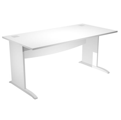 Scrivania operativa fianchi a L melaminico 180x80cm h73cm bianco Agora' Basic
