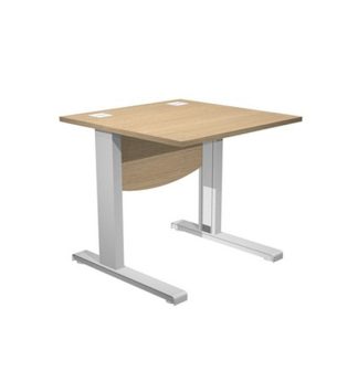 Scrivania operativa fianchi a L metallo 80x80cm L73cm Rovere Agora' Basic