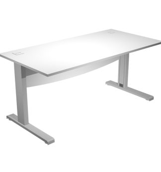 Scrivania operativa fianchi a L metallo 120x80cm L73cm bianco Agora' Basic