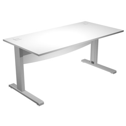 Scrivania operativa fianchi a L metallo 120x80cm L73cm bianco Agora' Basic