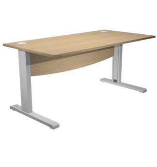 Scrivania operativa fianchi a L metallo 120x80cm L73cm rovere Agora' Basic