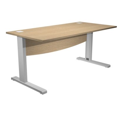 Scrivania operativa fianchi a L metallo 120x80cm L73cm rovere Agora' Basic