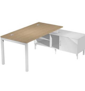 Scrivania mobile servizio portante desktop 160x80cm h72,5cm rovere Agora'