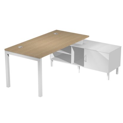 Scrivania mobile servizio portante desktop 160x80cm h72,5cm rovere Agora'