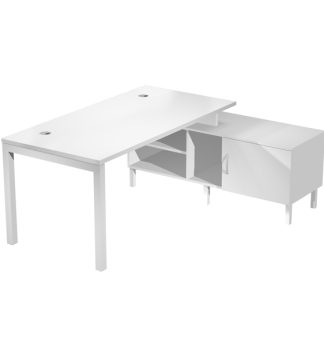 Scrivania mobile servizio portante desktop 180x80cm h72,5cm bianco Agora'