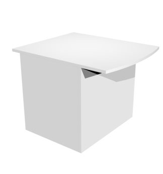 MODULO RECEPTION DISABILI s/SOPRALZO 80x97,5x72cm BIANCO/BIANCO - PRESTIGE