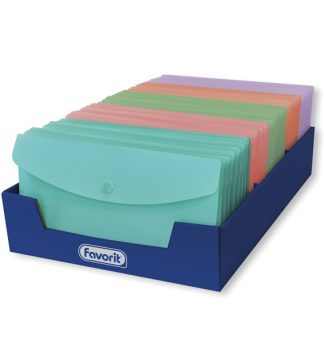 Buste con bottone PPL PASTEL Formato 9,9x21cmcolori ass. Favorit